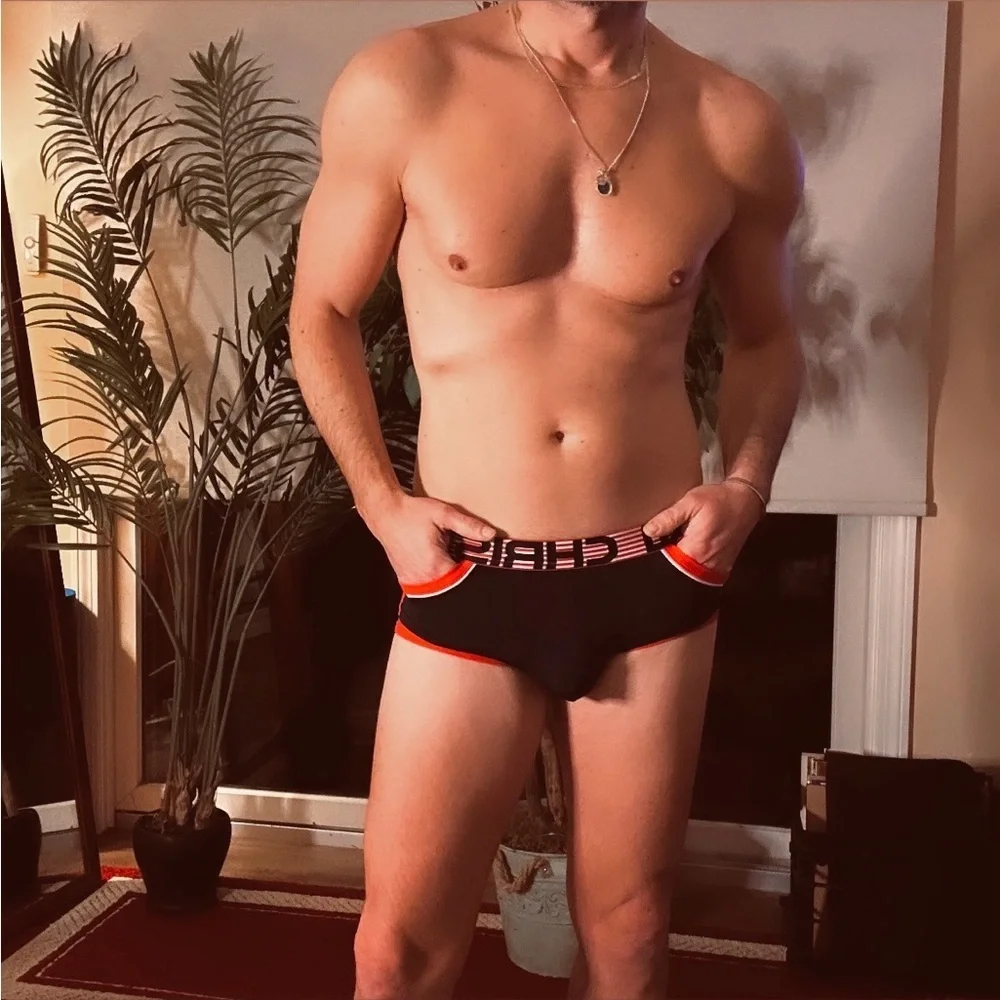Andrew Christian | Black/Red Mesh Boxer Briefs (Small)